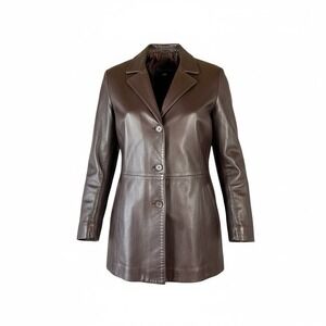 Women's Cinzia Picci Real Leather Jacket Brown Size 42